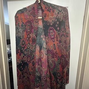 Jones New York Colorful Paisley Cape